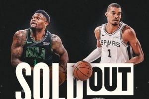 100萬人有購票意向!NBA官方:馬刺VS鵜鶘的巴黎和曼市賽門票售罄配圖